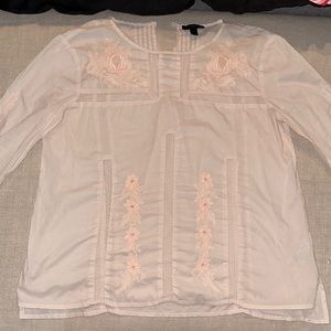 J Crew embroidered blouse